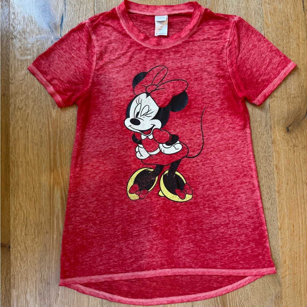 Disney Minnie Mouse Red Tshirt Sz S Price Firm!